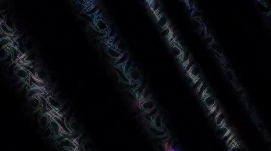 güzel renkli video soyut parlak ışık enerjisi 4K düz çizgi dalgaları siyah arkaplan üzerinde parıldayan ışık etkisi