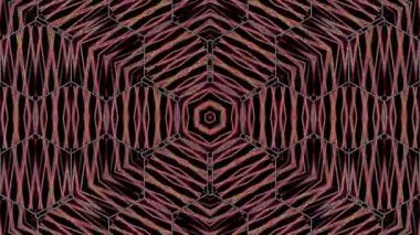 3D animasyon güzel video renkli soyut parlak ışık enerjisi 4K düz çizgi dalgaları merkezde yuvarlak ışık efekti, siyah arkaplan