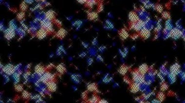 3D animasyon güzel video renkli soyut parlak ışık enerjisi 4K düz çizgi dalgaları merkezde yuvarlak ışık efekti, siyah arkaplan