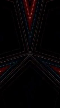 3D soyut parlak çizgiler dalga, renkli, parlak ışık enerjisi düz çizgilerin 4K 'sı siyah arkaplan üzerinde parıldayan ışık efekti