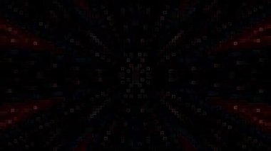 3D soyut parlak çizgiler dalga, renkli, parlak ışık enerjisi düz çizgilerin 4K 'sı siyah arkaplan üzerinde parıldayan ışık efekti