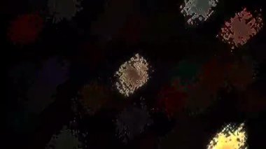 güzel renkli video soyut parlak ışık enerjisi 4K düz çizgi dalgaları siyah arkaplan üzerinde parıldayan ışık etkisi