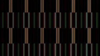 3D soyut parlak çizgiler dalga, renkli, parlak ışık enerjisi düz çizgilerin 4K 'sı siyah arkaplan üzerinde parıldayan ışık efekti