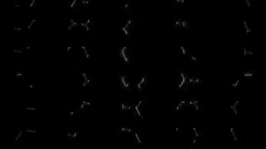 güzel renkli video soyut parlak ışık enerjisi 4K düz çizgi dalgaları siyah arkaplan üzerinde parıldayan ışık etkisi