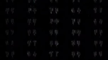 güzel renkli video soyut parlak ışık enerjisi 4K düz çizgi dalgaları siyah arkaplan üzerinde parıldayan ışık etkisi