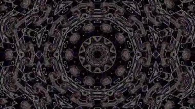 3D animasyon güzel video renkli soyut parlak ışık enerjisi 4K düz çizgi dalgaları merkezde yuvarlak ışık efekti, siyah arkaplan