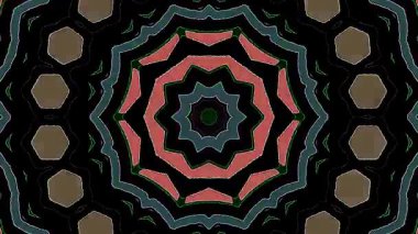 3D animasyon güzel video renkli soyut parlak ışık enerjisi 4K düz çizgi dalgaları merkezde yuvarlak ışık efekti, siyah arkaplan