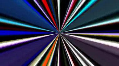 güzel renkli video soyut parlak ışık enerjisi 4K düz çizgi dalgaları siyah arkaplan üzerinde parıldayan ışık etkisi