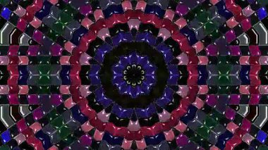 3D animasyon güzel video renkli soyut parlak ışık enerjisi 4K düz çizgi dalgaları merkezde yuvarlak ışık efekti, siyah arkaplan