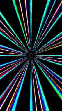 3D soyut parlak çizgiler, dalga, renkli, siyah arkaplan