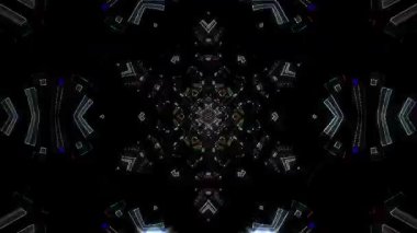 Soyut arka plan hareket eden çizgiler ve parlayan ışık noktaları. Çemberlerle canlandırma