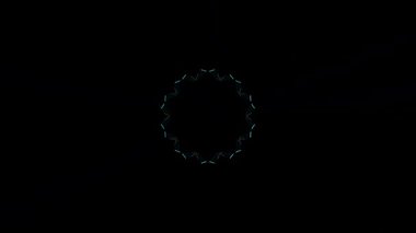 güzel renkli video soyut parlak ışık enerjisi 4K düz çizgi dalgaları siyah arkaplan üzerinde parıldayan ışık etkisi