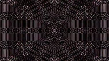 3D animasyon güzel video renkli soyut parlak ışık enerjisi 4K düz çizgi dalgaları merkezde yuvarlak ışık efekti, siyah arkaplan