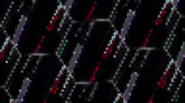 3D soyut parlak çizgiler, dalga, renkli, siyah arkaplan