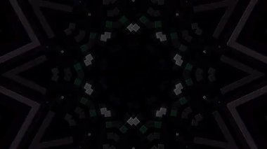 Soyut Kaleydoskop deseni tam renklerle. Sihirli mandala. 4k