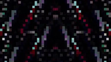 3D soyut parlak çizgiler, dalga, renkli, siyah arkaplan