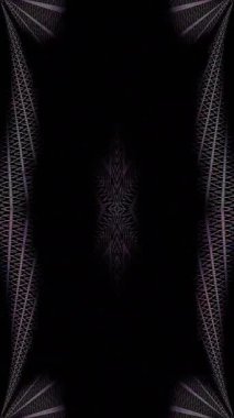 3D animasyon dikey güzel video soyut parlak ışık enerjisi 4K soyut çizgiler merkezde parlayan renkli ışık, siyah arkaplan