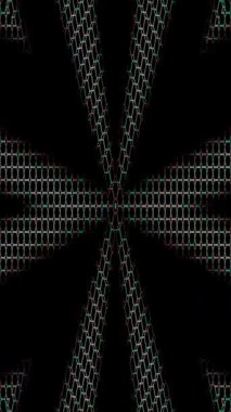 güzel renkli video soyut parlak ışık enerjisi 4K düz çizgi dalgaları siyah arkaplan üzerinde parıldayan ışık etkisi