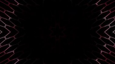 Soyut Kaleydoskop deseni tam renklerle. Sihirli mandala. 4k