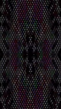 3D animasyon dikey güzel video soyut parlak ışık enerjisi 4K soyut çizgiler merkezde parlayan renkli ışık, siyah arkaplan