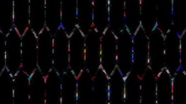 güzel renkli video soyut parlak ışık enerjisi 4K düz çizgi dalgaları siyah arkaplan üzerinde parıldayan ışık etkisi