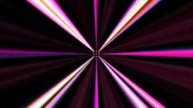güzel renkli video soyut parlak ışık enerjisi 4K düz çizgi dalgaları siyah arkaplan üzerinde parıldayan ışık etkisi