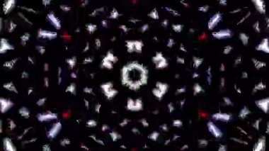 3D animasyon güzel video renkli soyut parlak ışık enerjisi 4K düz çizgi dalgaları merkezde yuvarlak ışık efekti, siyah arkaplan