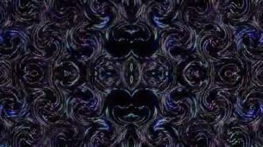 güzel renkli video soyut parlak ışık enerjisi 4K düz çizgi dalgaları siyah arkaplan üzerinde parıldayan ışık etkisi