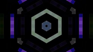 3D animasyon güzel video renkli soyut parlak ışık enerjisi 4K düz çizgi dalgaları merkezde yuvarlak ışık efekti, siyah arkaplan