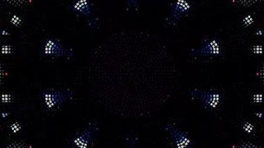 Soyut Kaleydoskop deseni tam renklerle. Sihirli mandala. 4k