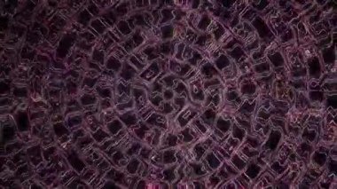 Parlayan güzel soyut bir kaleydoskop, ince hareketleri düzenleyen parlak bir ışık.