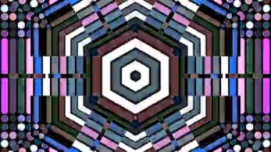 3D animasyon güzel video renkli soyut parlak ışık enerjisi 4K düz çizgi dalgaları merkezde yuvarlak ışık efekti, siyah arkaplan