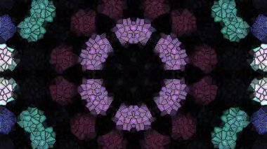 3D animasyon güzel video renkli soyut parlak ışık enerjisi 4K düz çizgi dalgaları merkezde yuvarlak ışık efekti, siyah arkaplan