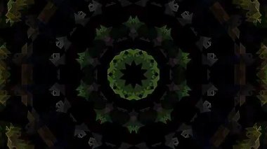Soyut Kaleydoskop deseni tam renklerle. Sihirli mandala. 4k