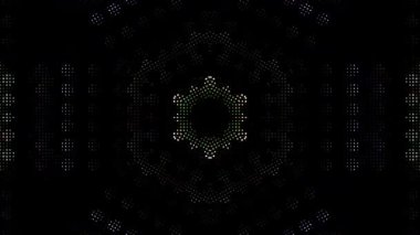 Soyut Kaleydoskop deseni tam renklerle. Sihirli mandala. 4k