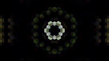 Soyut Kaleydoskop deseni tam renklerle. Sihirli mandala. 4k