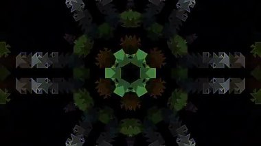 3D animasyon güzel video renkli soyut parlak ışık enerjisi 4K düz çizgi dalgaları merkezde yuvarlak ışık efekti, siyah arkaplan