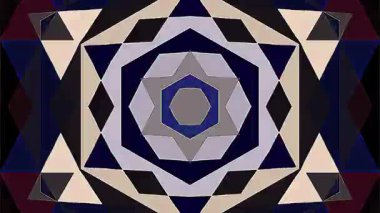 Soyut Kaleydoskop deseni tam renklerle. Sihirli mandala. 4k