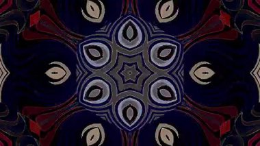 Soyut Kaleydoskop deseni tam renklerle. Sihirli mandala. 4k