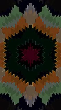 3D animasyon güzel video renkli soyut parlak ışık enerjisi 4K düz çizgi dalgaları merkezde yuvarlak ışık efekti, siyah arkaplan