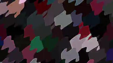 3D shining bright dots set colorful line wave motion, on black background