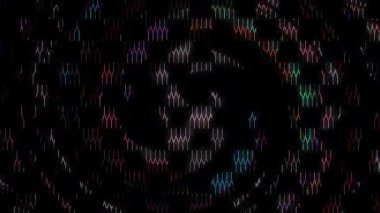 Soyut Kaleydoskop deseni tam renklerle. Sihirli mandala. 4k