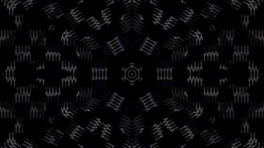 Soyut Kaleydoskop deseni tam renklerle. Sihirli mandala. 4k