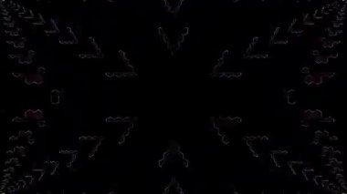 güzel renkli video soyut parlak ışık enerjisi 4K düz çizgi dalgaları siyah arkaplan üzerinde parıldayan ışık etkisi