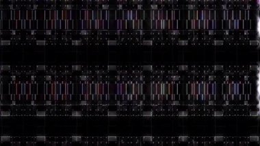 güzel renkli video soyut parlak ışık enerjisi 4K düz çizgi dalgaları siyah arkaplan üzerinde parıldayan ışık etkisi