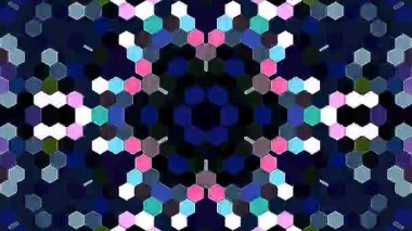 Soyut Kaleydoskop deseni tam renklerle. Sihirli mandala. 4k