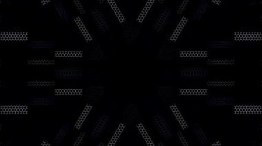 3D animasyon güzel video renkli soyut parlak ışık enerjisi 4K düz çizgi dalgaları merkezde yuvarlak ışık efekti, siyah arkaplan