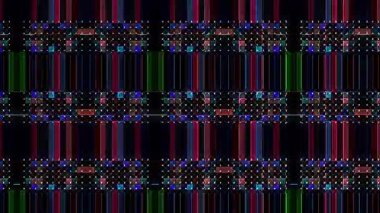 güzel renkli video soyut parlak ışık enerjisi 4K düz çizgi dalgaları siyah arkaplan üzerinde parıldayan ışık etkisi