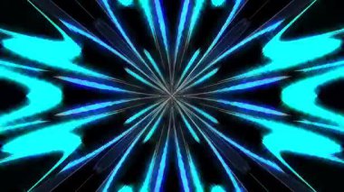 güzel renkli video soyut parlak ışık enerjisi 4K düz çizgi dalgaları siyah arkaplan üzerinde parıldayan ışık etkisi