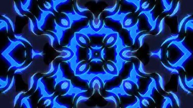 3D animasyon güzel video renkli soyut parlak ışık enerjisi 4K düz çizgi dalgaları merkezde yuvarlak ışık efekti, siyah arkaplan